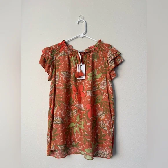 Rose+Olive Multi-Color Shirt For Summer Sleeves Layered Size S NWT - Picture 1 of 7